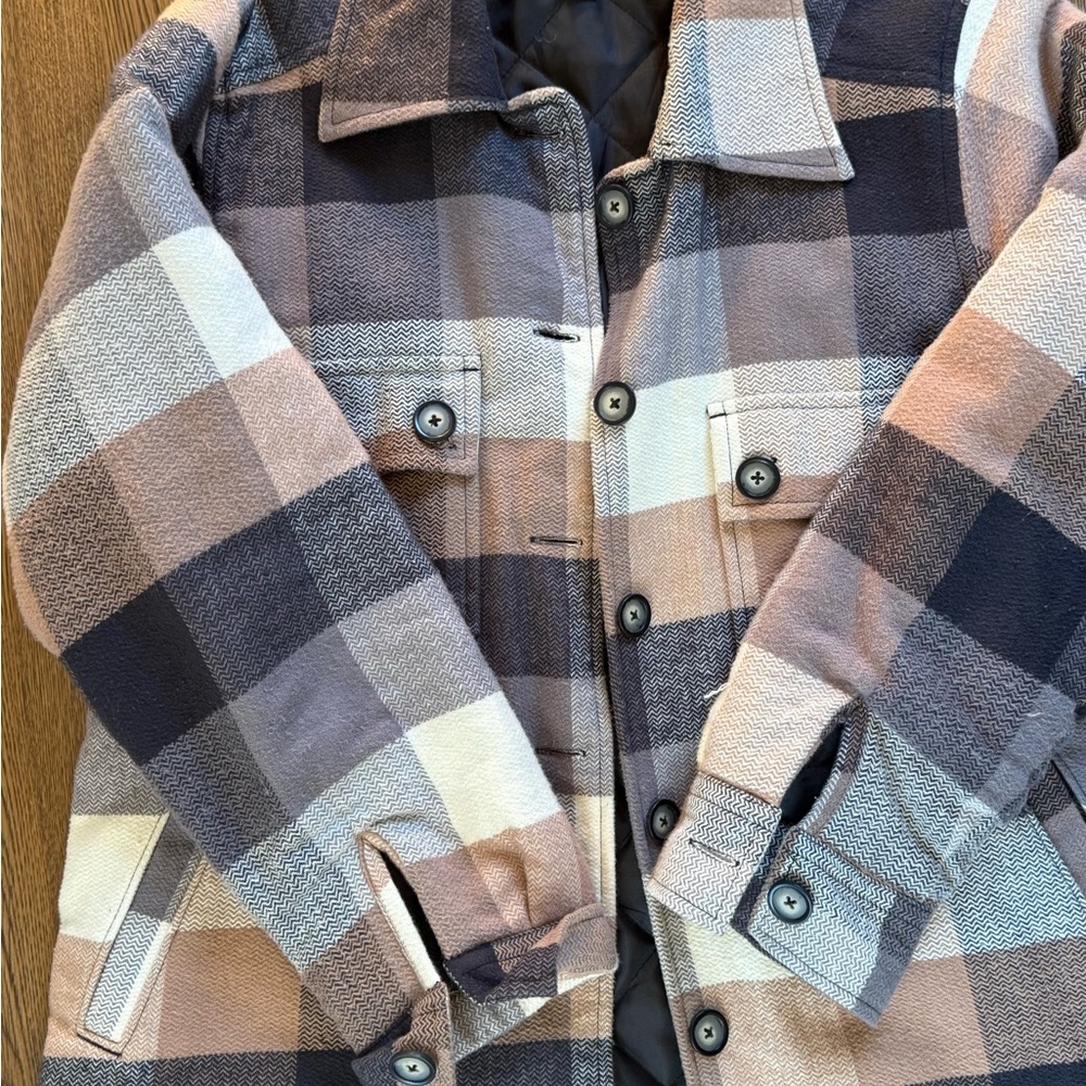 Plaid Button-Up Jacket - Picture 3 of 7